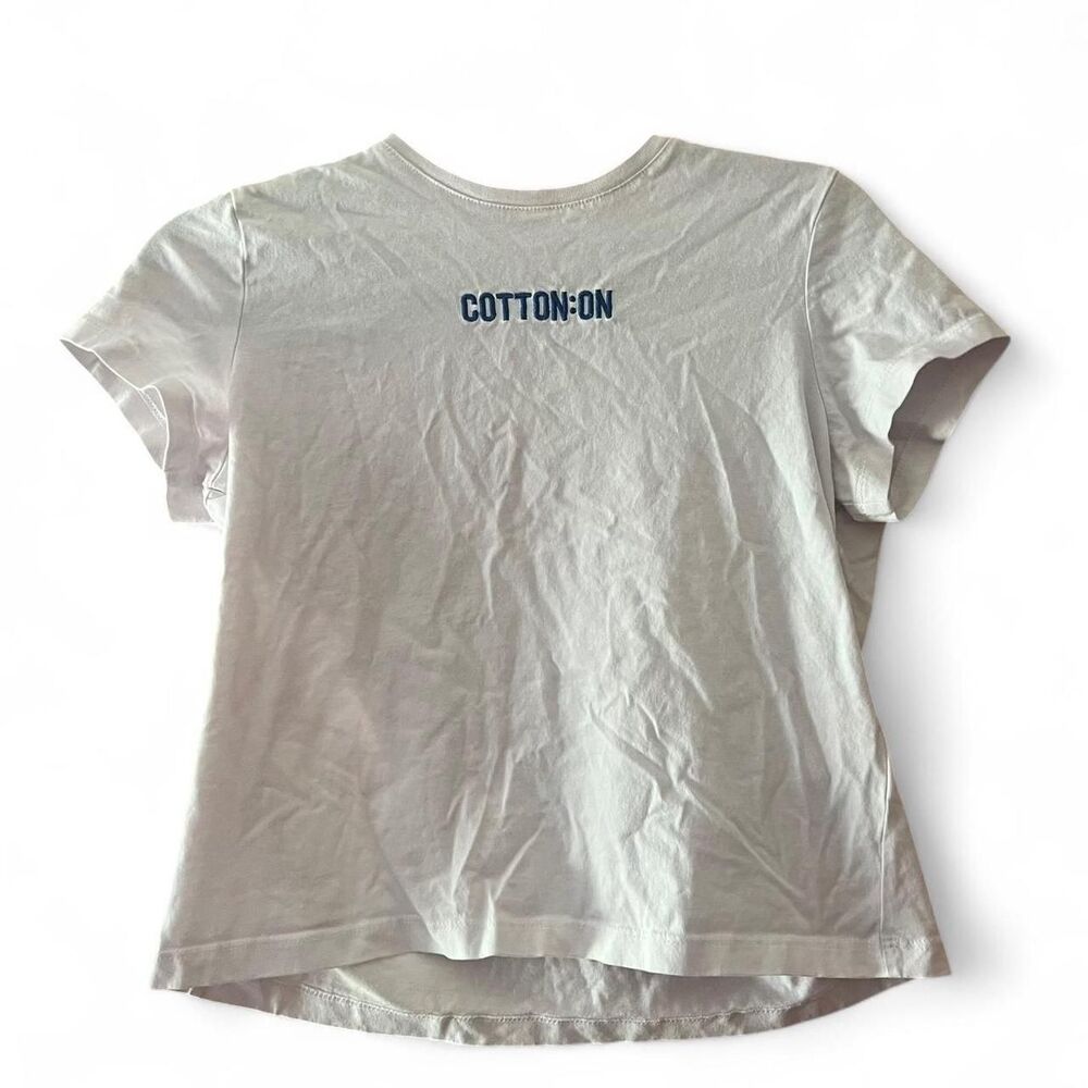 Cotton-on Women's White and Pink T-shirt